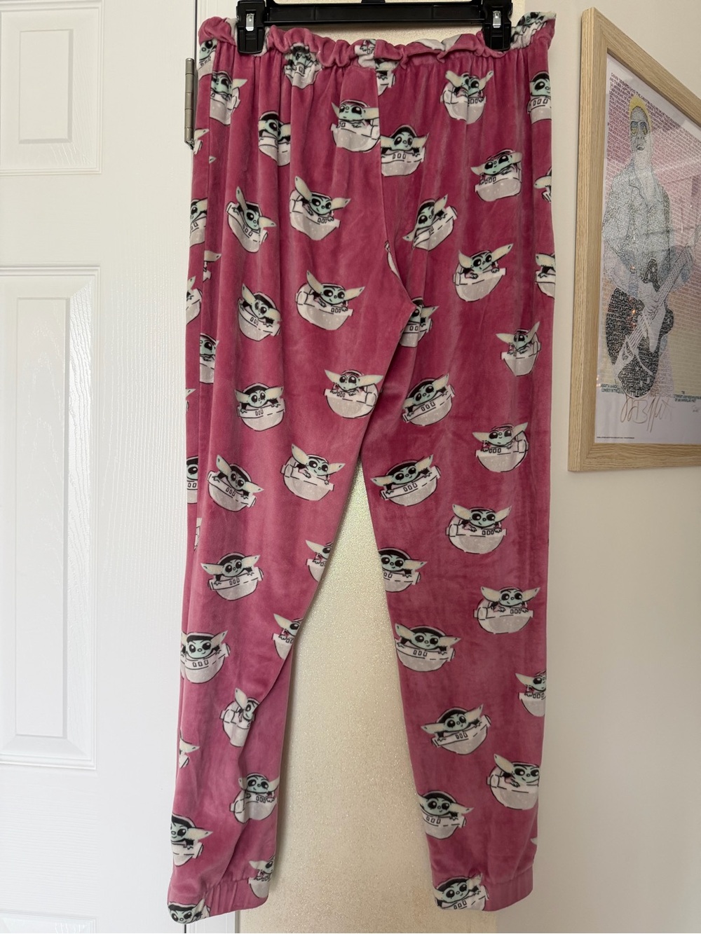 Star Wars Super Soft Pink Baby Yoda Print Pajama Pants - Picture 5 of 7